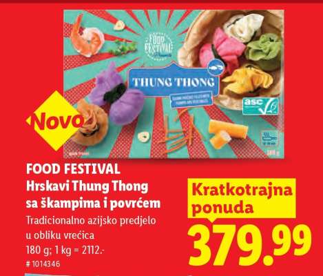 FOOD FESTIVAL Hrskavi Thung Thong sa škampima i povrćem