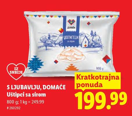 S ljubavlju, domaće Uštipci sa sirom