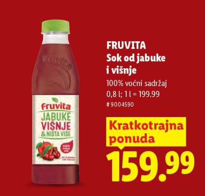 FRUVITA Sok od jabuke i višnje