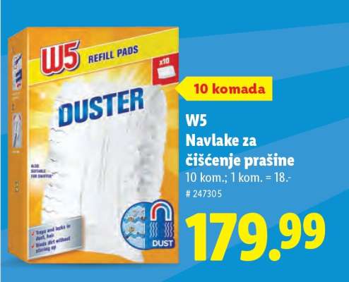 W5 Navlake za čišćenje prašine