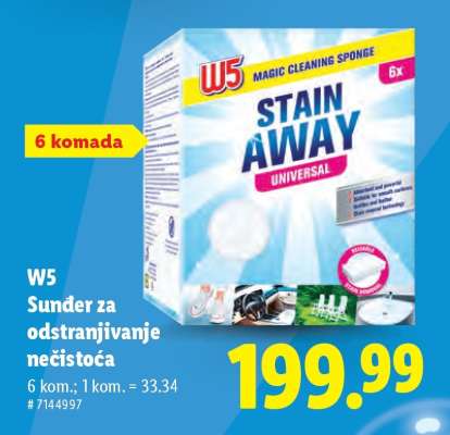 W5 sunder za odstranjivanje nečistoća