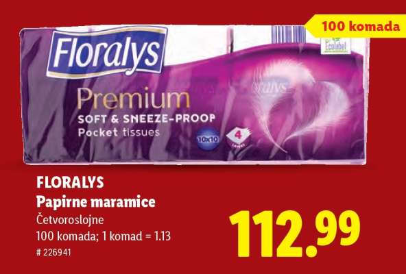 FLORALYS Papirne maramice