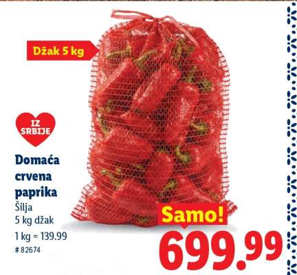 Domaća crvena paprika
