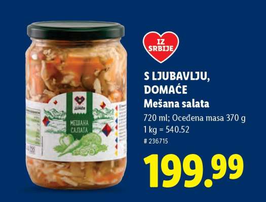 S ljubavlju, domaće Mešana salata