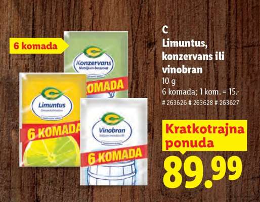 Limuntus, konzervans ili vinobran