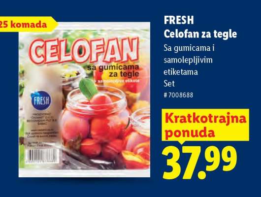 Fresh Celofan za tegle