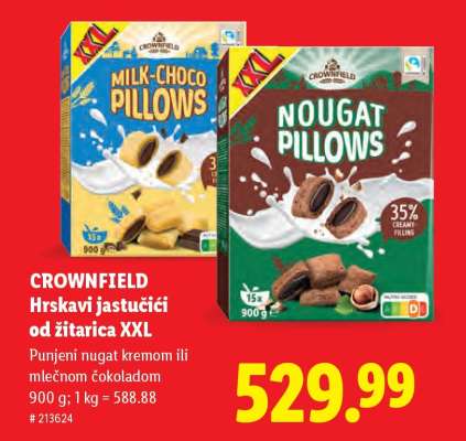 CROWNFIELD Hrsavi jastučići od žitarica XXL