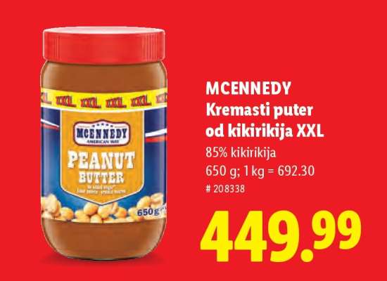 Mcennedy Kremasti puter od kikirikija XXL