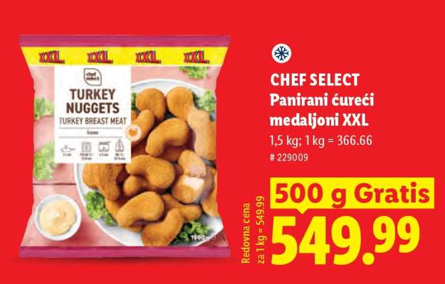 Chef Select Panirani čurecí medaljoni XXL