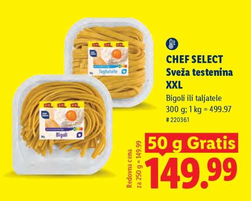 CHEF SELECT Sveža testenina XXL