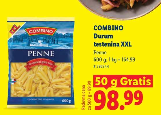 Combino Durum testenina XXL