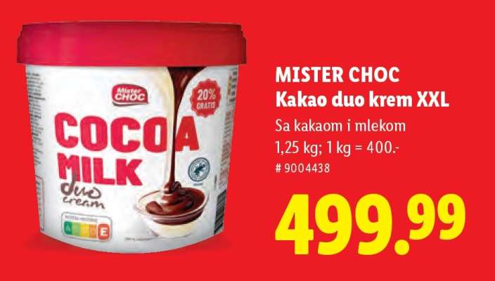 MISTER CHOC Kakao Duo krem XXL
