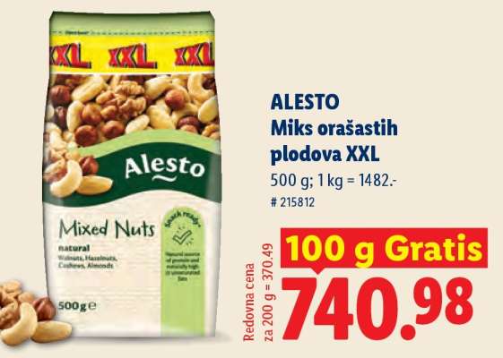 Alesto Miks orašastih plodova XXL