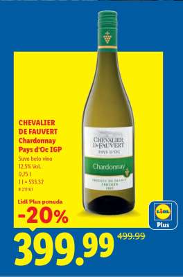 Chevalier de Fauvert Chardonnay Pays d‘Oc IGP