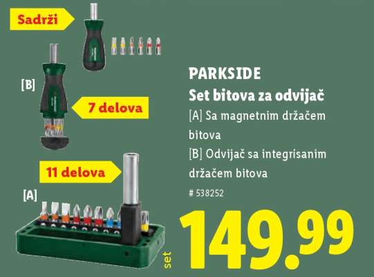 PARKSIDE Set bitova za odvijač