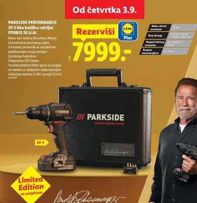 PARKSIDE PERFORMANCE 20 V Aku bušilica-odvijač