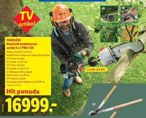 PARKSIDE Benzinski kombinovani uređaj 4 u 1 PBK 4 D5