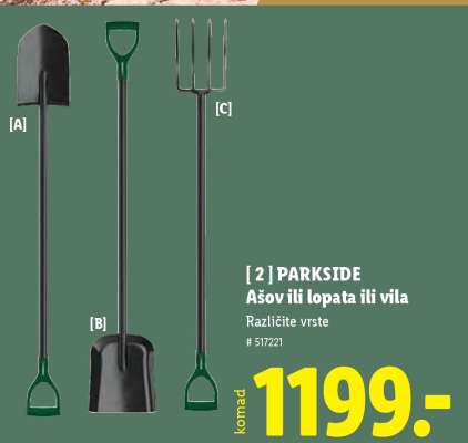 PARKSIDE Ašov ili lopata ili vila