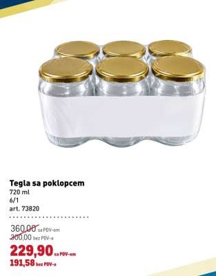 TEGLA SA POKLOPCEM