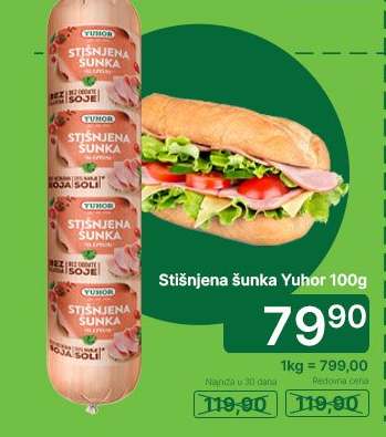 Stišnjena šunka Yuhor 100g