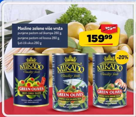 Mikado Green Olives