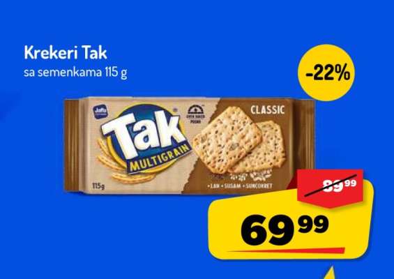 Krekeri Tak sa semenkama 115 g