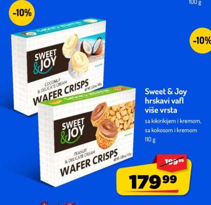 Sweet & Joy hrskavi vafl više vrsta
