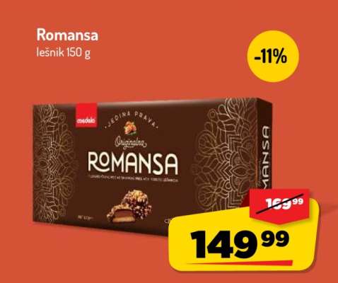 Romansa lešnik 150 g