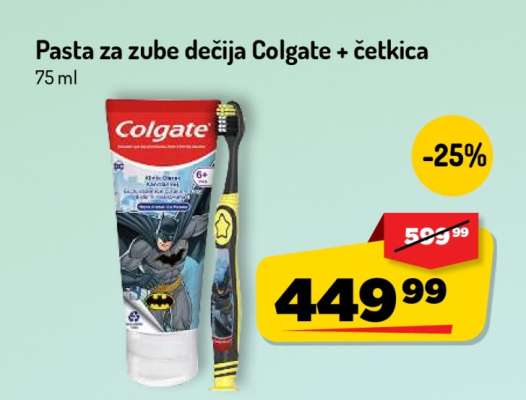 Pasta za zube dečija Colgate + ČETKICA