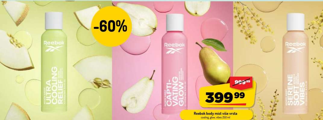 Reebok body mist více druhů