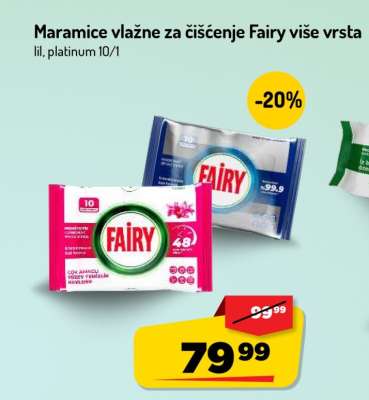 Maramice vlažne za čišćenje Fairy više vrsta