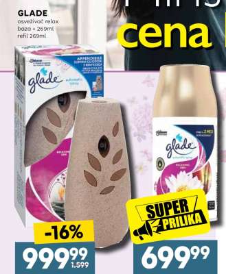 GLADE osvěžovač relax baza + 269ml refil 269ml