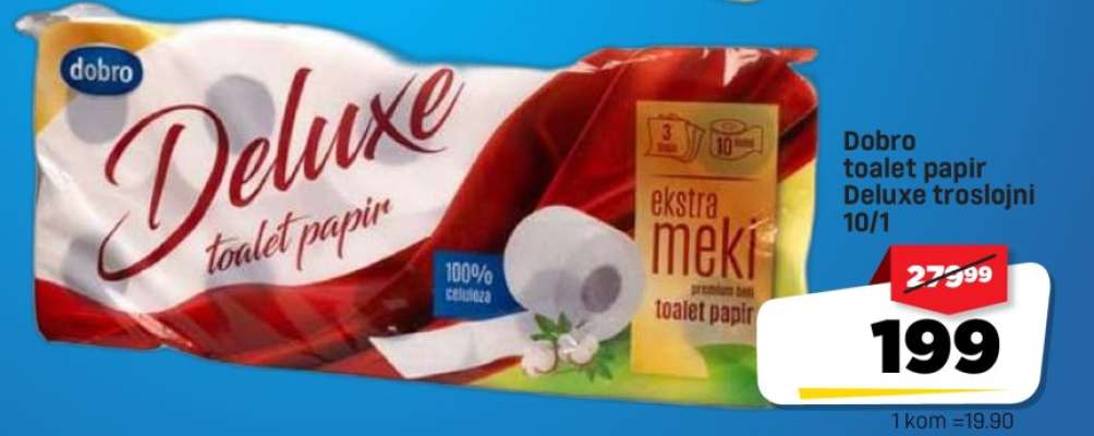 Dobro toalet papir deluxe troslojni 10/1