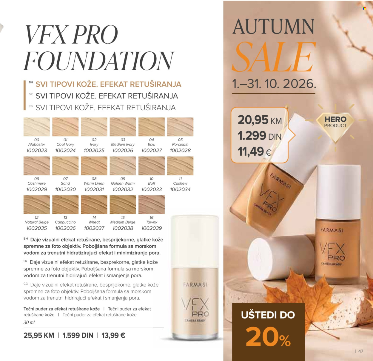Farmasi katalog - 01.09.2026 - 31.10.2026. Stranica 47