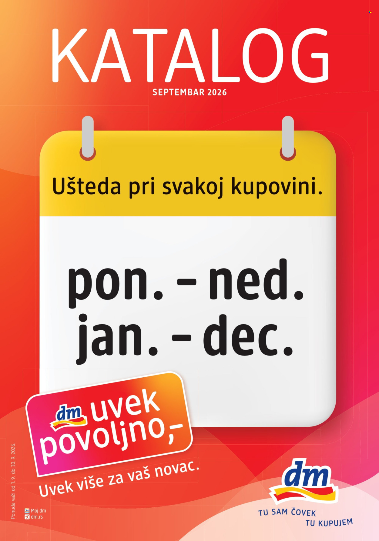 dm drogerie katalog - 01.09.2026 - 30.09.2026. Stranica 1