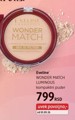 Eveline WONDER MATCH LUMINOUS kompaktni puder