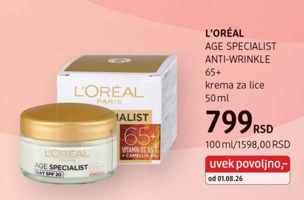 L'ORÉAL AGE SPECIALIST ANTI-WRINKLE 65+