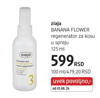 ziaja BANANA FLOWER regenerator za kosu u spreju
