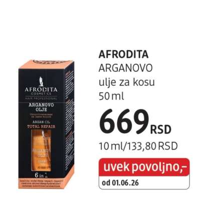 AFRODITA ARGANOVO ulje za kosu 50 ml