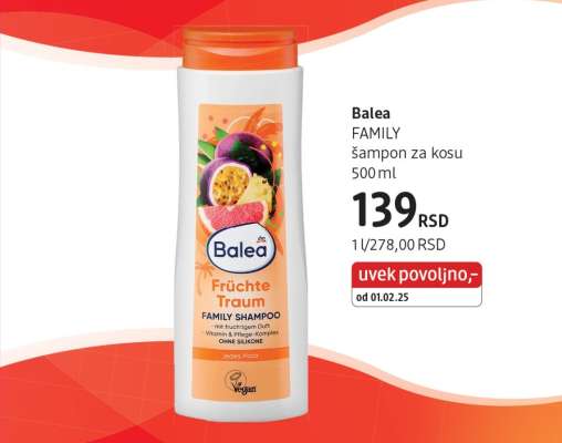 Balea FAMILY šampon za kosu