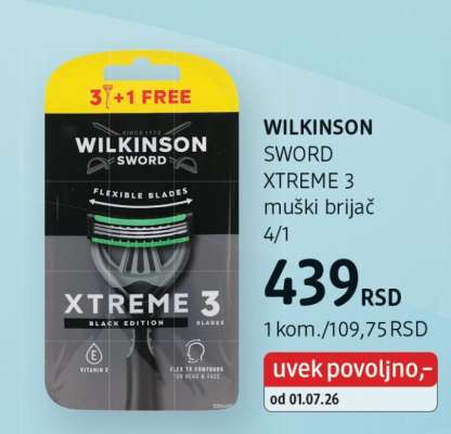 WILKINSON SWORD XTREME 3 muški brijač 4/1