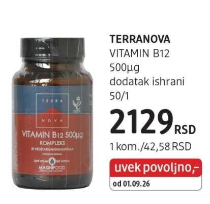 TERRANOVA VITAMIN B12 500μg