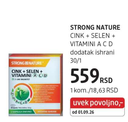 STRONG NATURE CINK + SELEN + VITAMINI A C D
