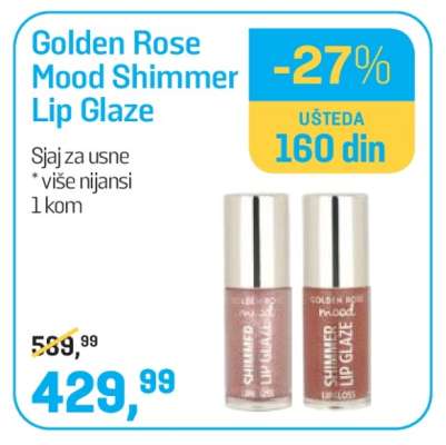 Golden Rose Mood Shimmer Lip Glaze