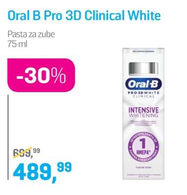 Oral B Pro 3D Clinical White