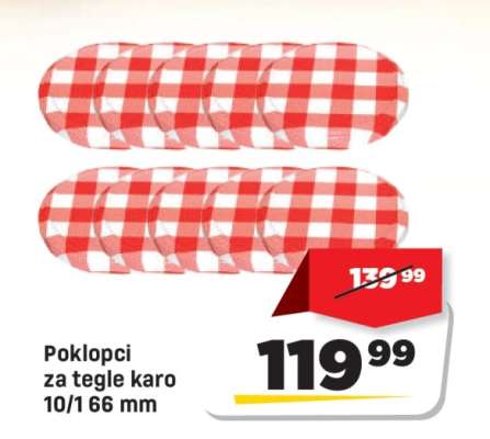 Poklopci za tegle karo 10/1 66 mm