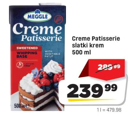 Creme Patisserie slatki krem 500 ml