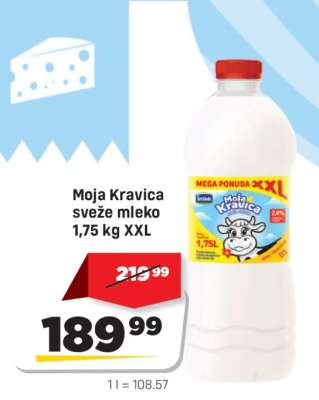 Moja Kravica sveže mleko 1,75 kg XXL