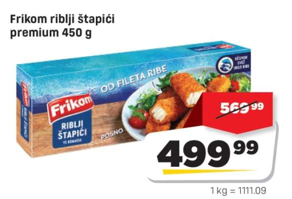 Frikom riblji štapići premium 450 g