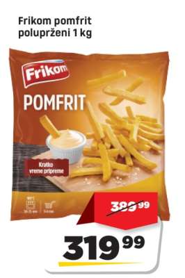 Frikom pomfrit poluprženi 1 kg